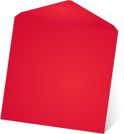 Rode wenskaart enveloppen